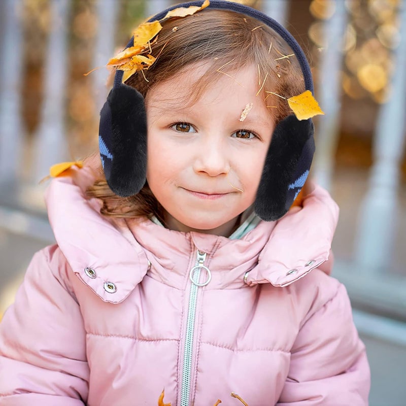 BUTITNOW Toddler Kids Knit Dinosaur Earmuffs Soft Plush Comfortable Winter Outdoor Ear Warmers for Boys Girls - Image 5